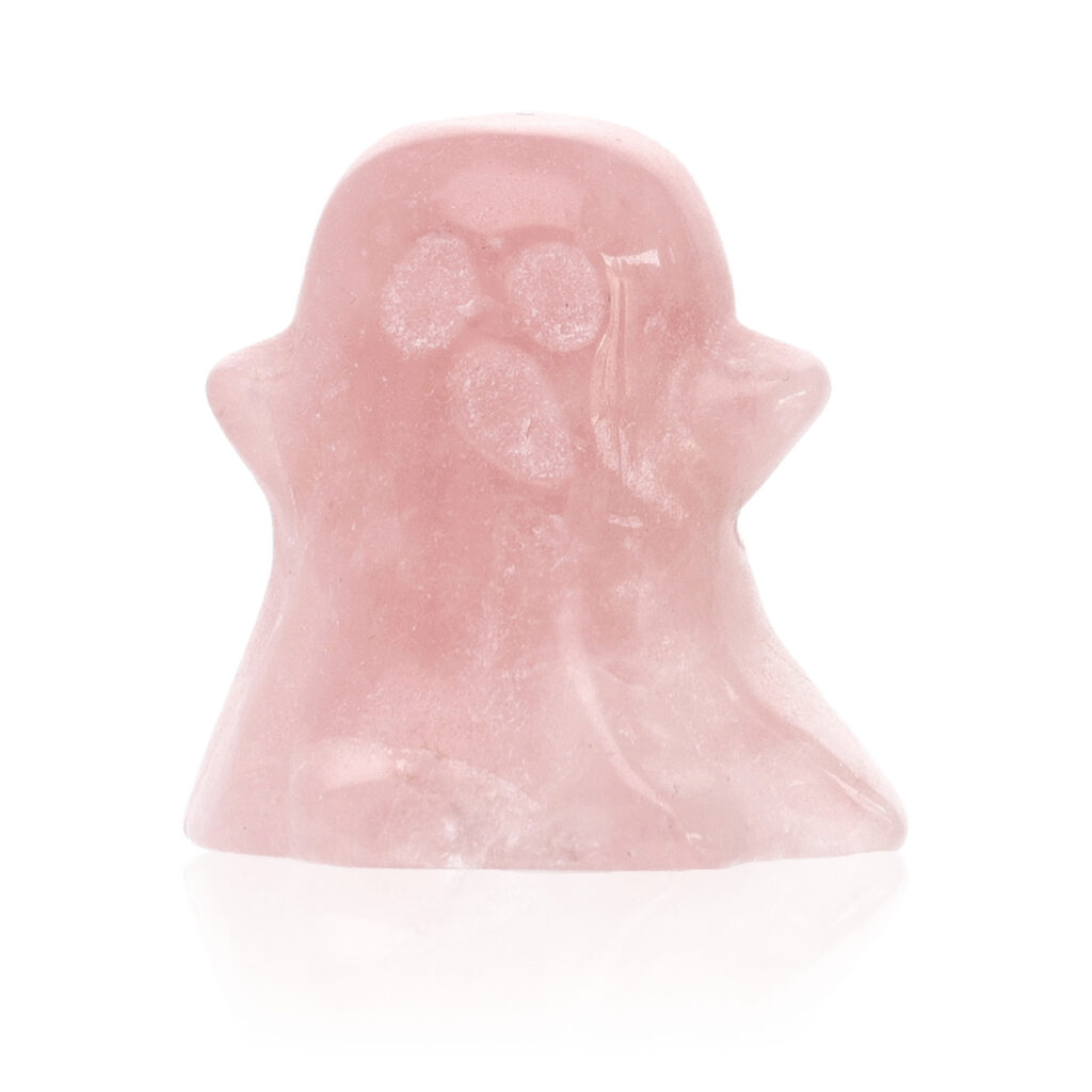 Duszek figurka z kamienia duch Halloween różowy