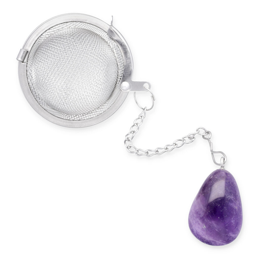 Zaparzacz do herbaty z kamieniem spokoju Ametyst