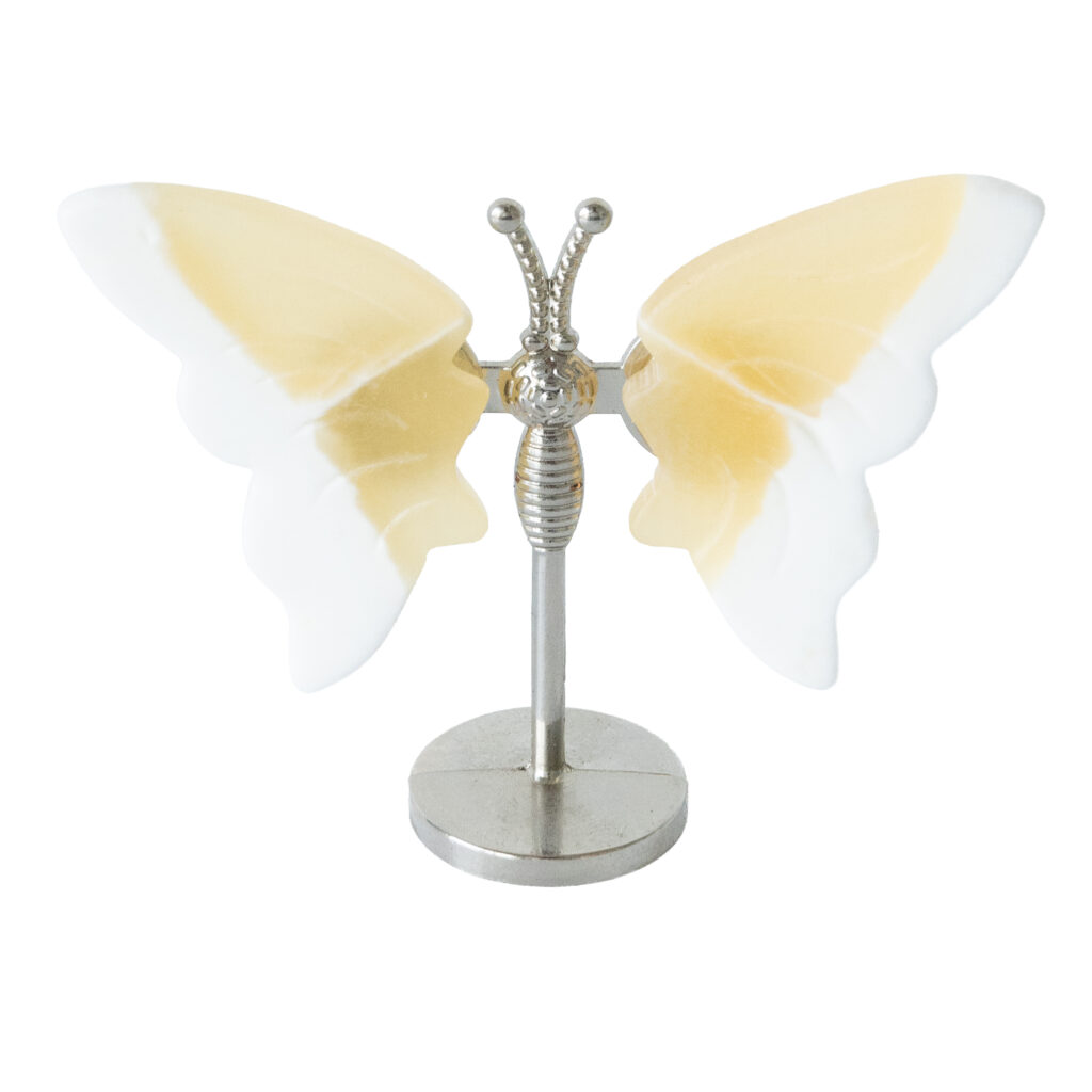 Motyl Figurka Dekoracja Kamień Naturalny Rzeźbiony Motylek na Prezent nr 23