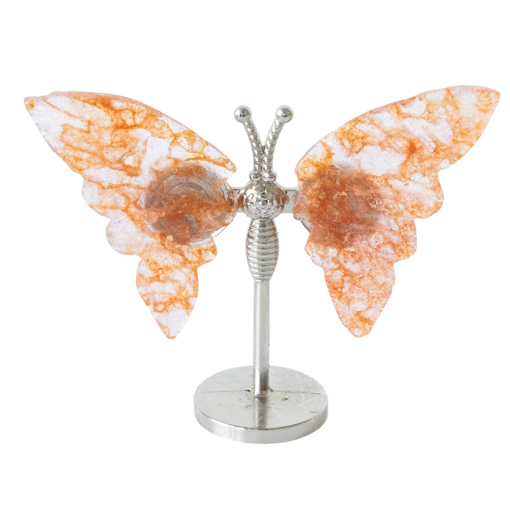 Motyl Figurka Dekoracja Kamień Naturalny Rzeźbiony Motylek na Prezent nr 31