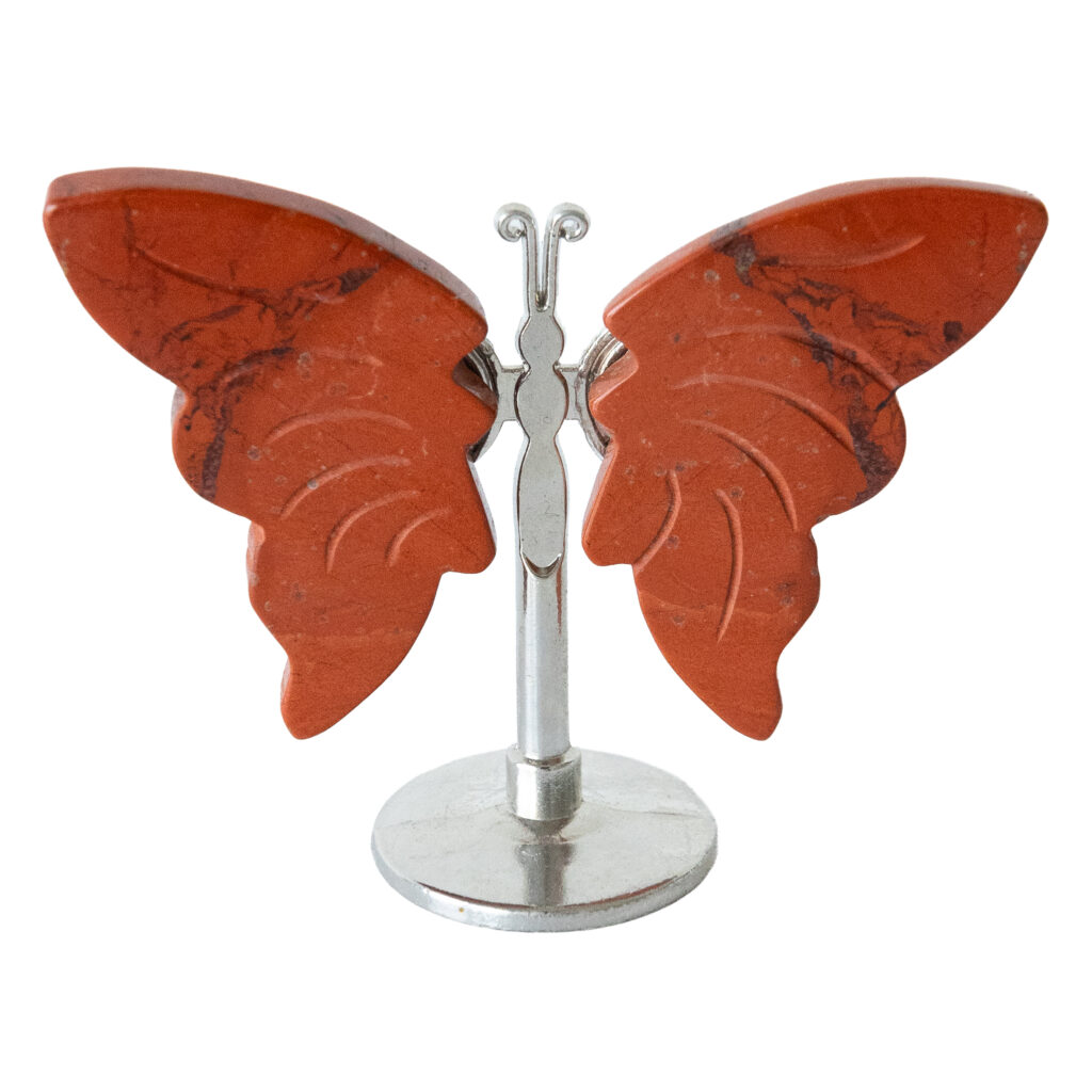 Motyl Figurka Dekoracja Kamień Naturalny Rzeźbiony Motylek na Prezent nr 42