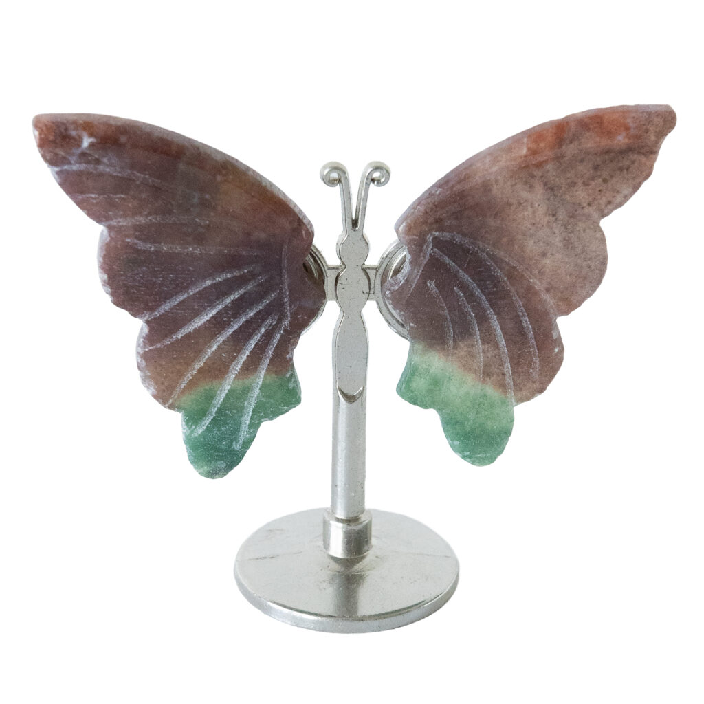 Motyl Figurka Dekoracja Kamień Naturalny Rzeźbiony Motylek na Prezent nr 43