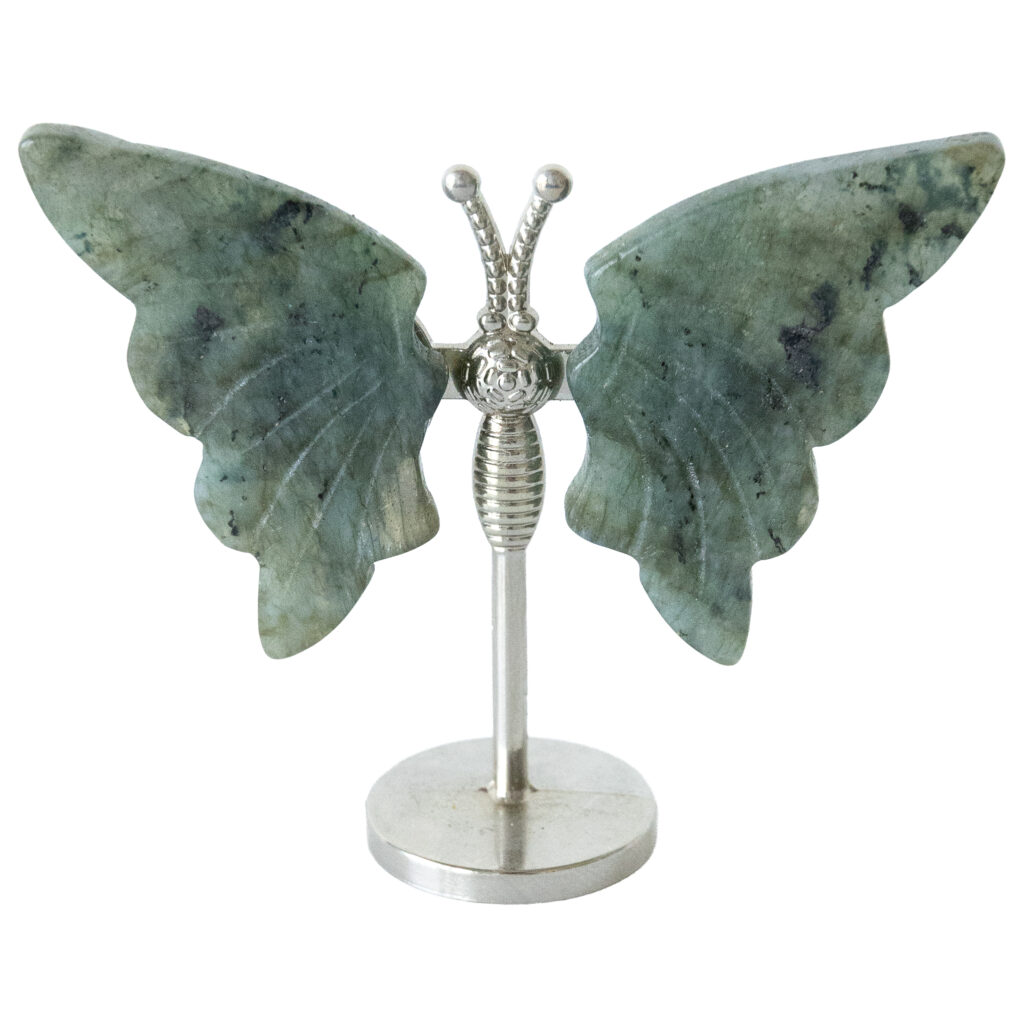 Motyl Figurka Dekoracja Kamień Naturalny Rzeźbiony Motylek na Prezent nr 7