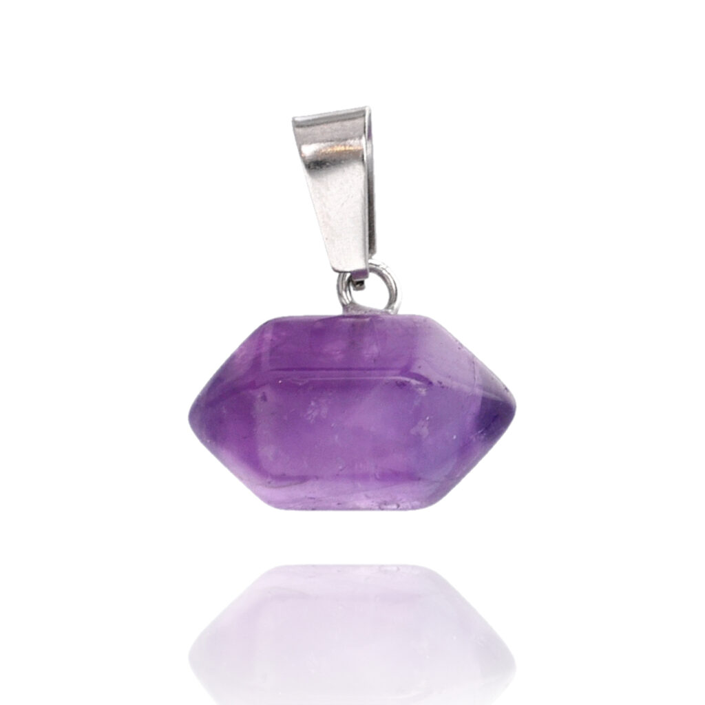 Wisiorek poziomy z ametystu amulet