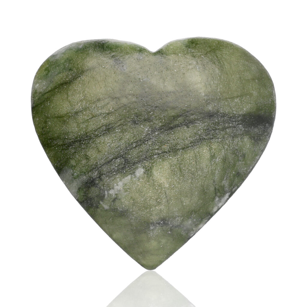 Jadeit zielony serce Kamień naturalny Symbol miłości 5-6 cm